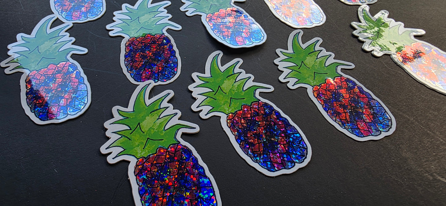 Galaxy Pineapple Sticker