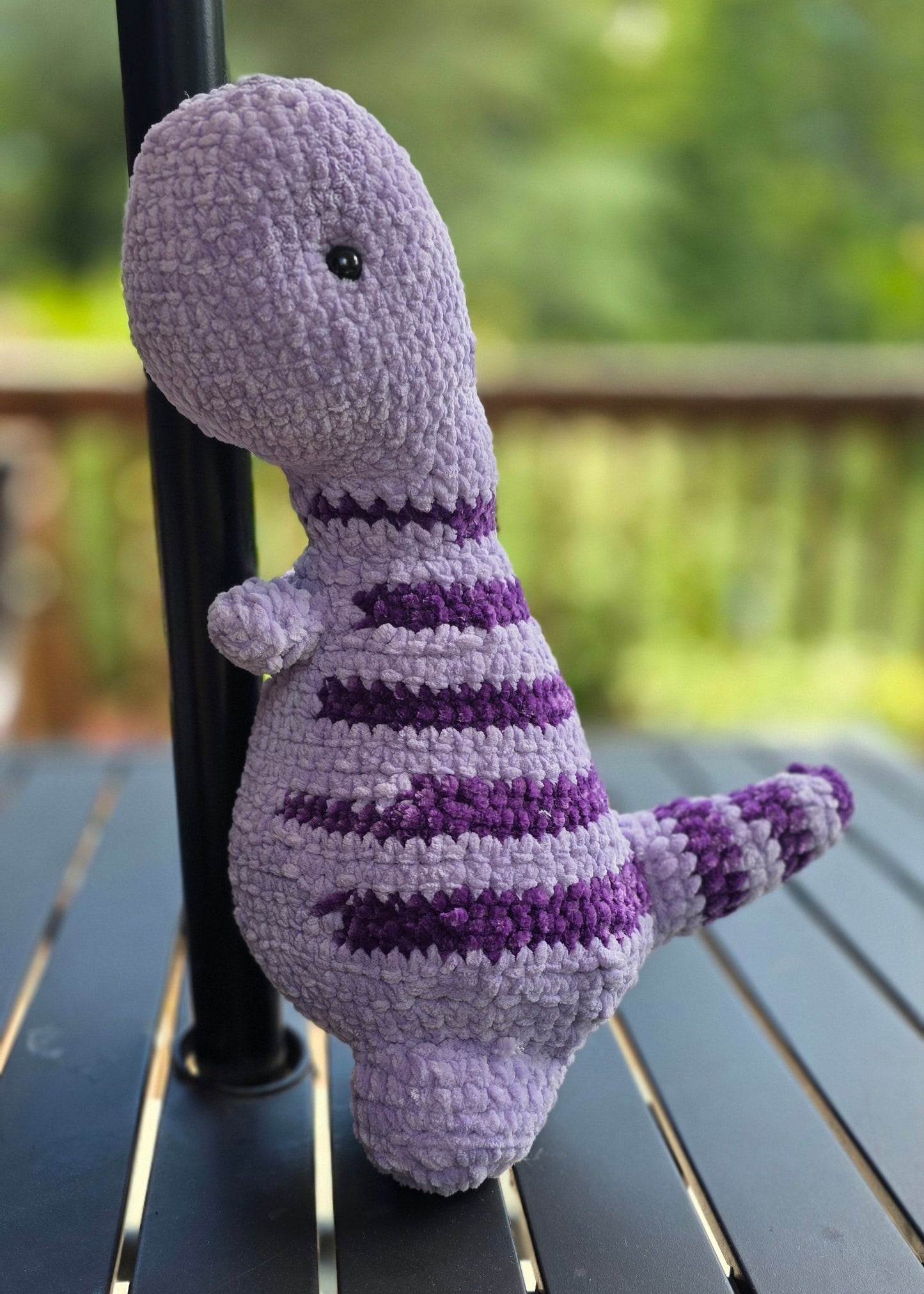Purple Crochet Dinosaur