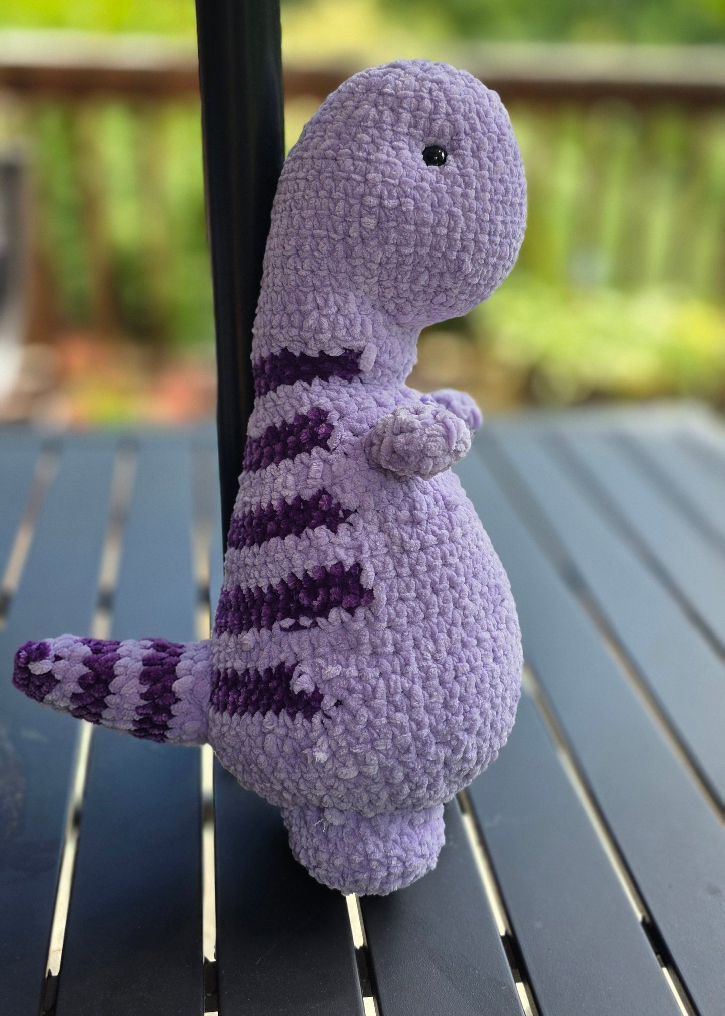 Purple Crochet Dinosaur