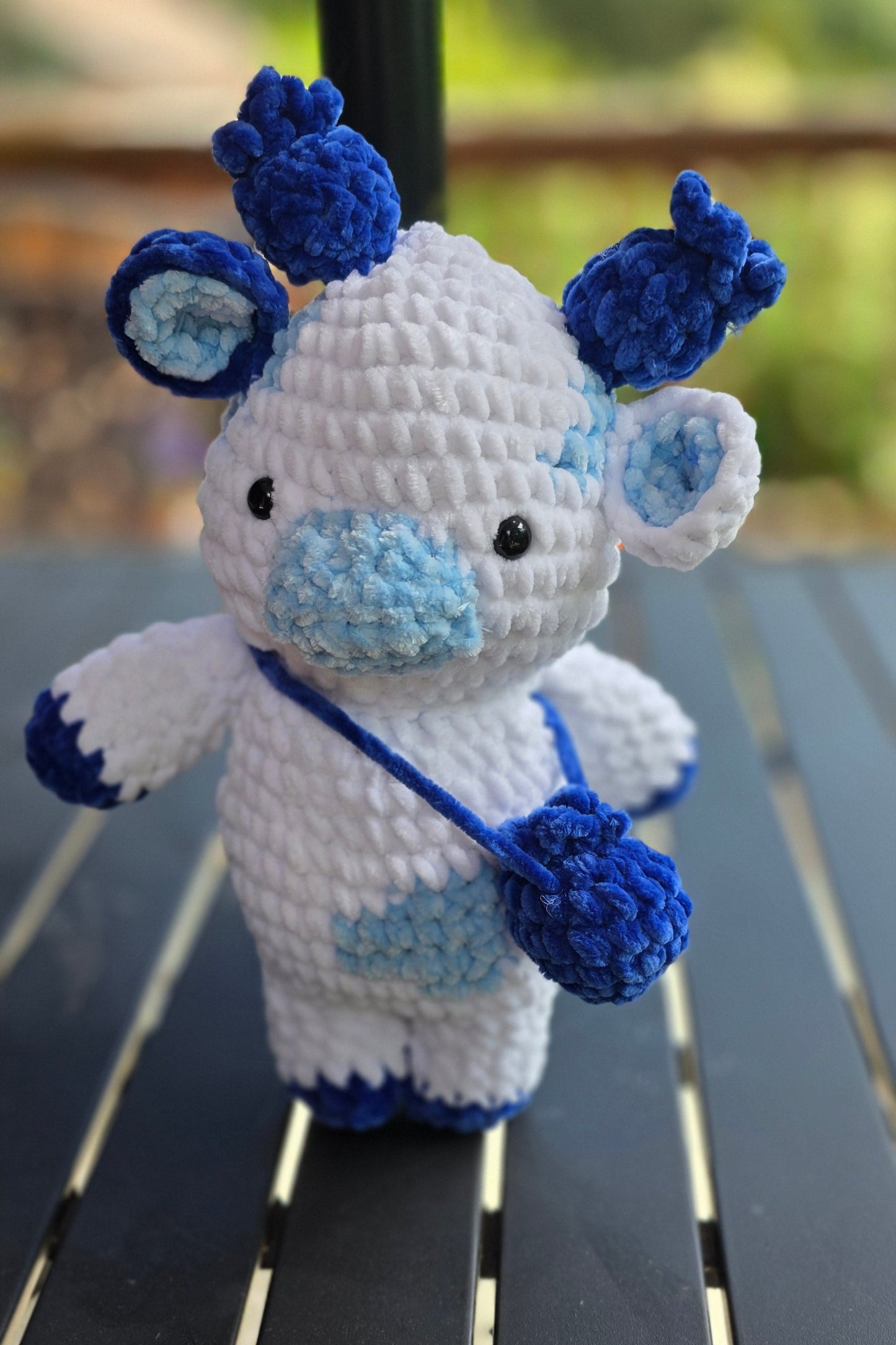 Crochet Blueberry Cow