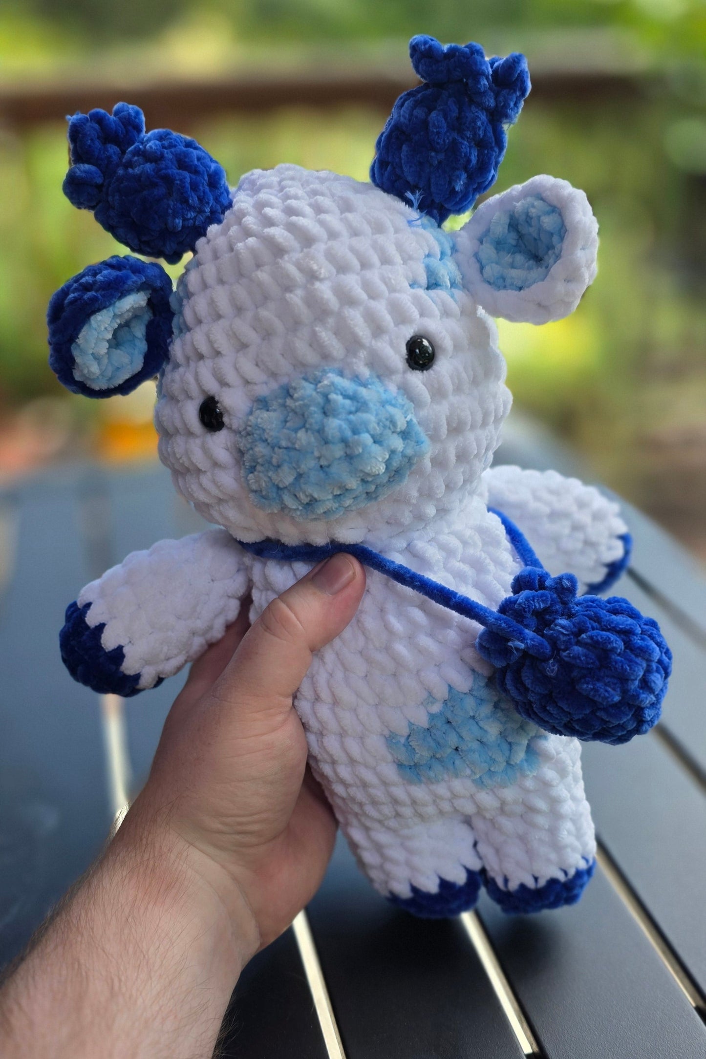 Crochet Blueberry Cow