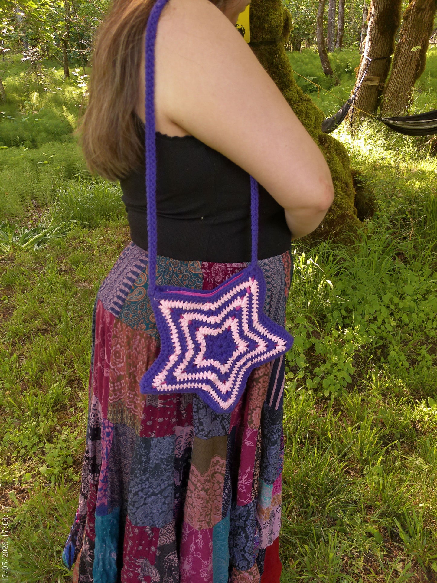 Crochet Star Bag – Pink & Purple
