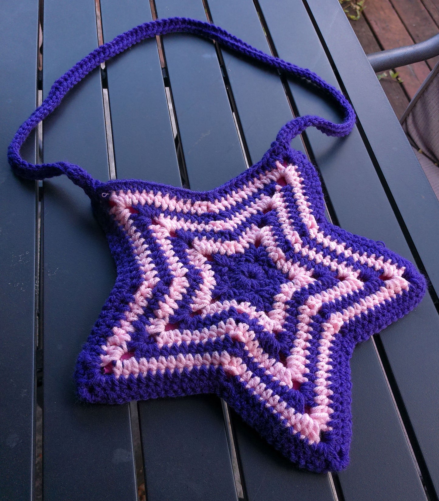 Crochet Star Bag – Pink & Purple