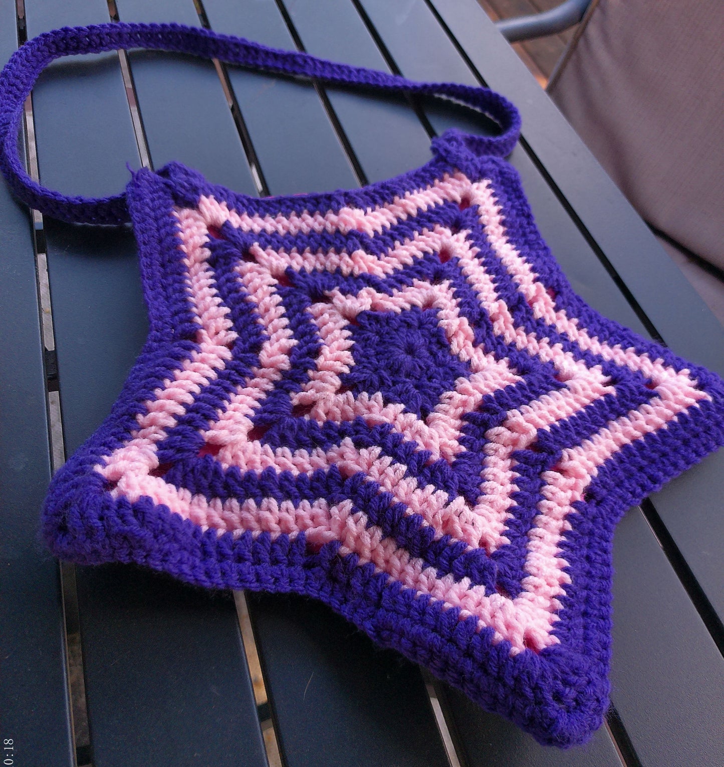 Crochet Star Bag – Pink & Purple