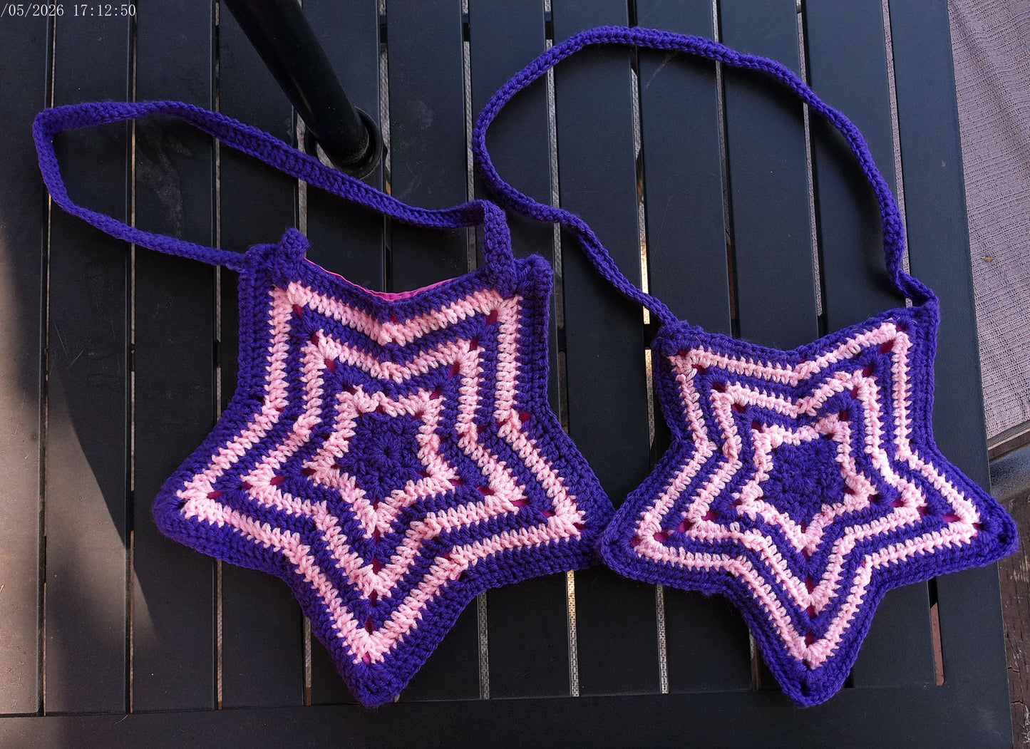 Crochet Star Bag – Pink & Purple